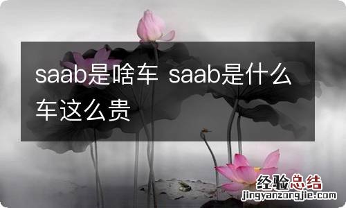 saab是啥车 saab是什么车这么贵