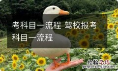 考科目一流程 驾校报考科目一流程