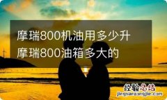 摩瑞800机油用多少升 摩瑞800油箱多大的