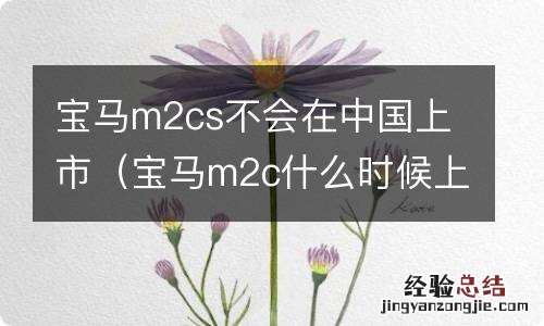 宝马m2c什么时候上市 宝马m2cs不会在中国上市