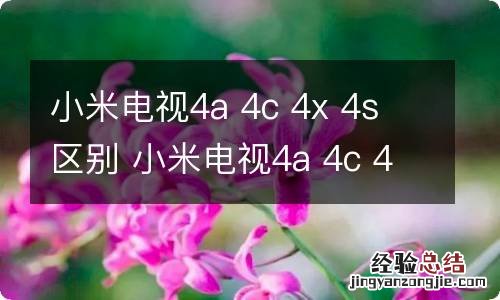 小米电视4a 4c 4x 4s 区别 小米电视4a 4c 4x 4s有什么区别