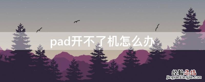 pad开不了机怎么办