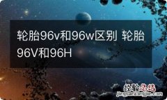 轮胎96v和96w区别 轮胎96V和96H