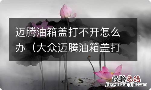 大众迈腾油箱盖打不开解决办法 迈腾油箱盖打不开怎么办