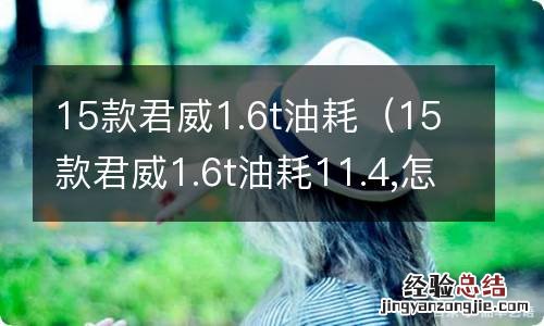 15款君威1.6t油耗11.4,怎么这么高 15款君威1.6t油耗