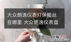 大众朗逸仪表灯保险丝在哪里 大众朗逸仪表盘保险丝在哪里