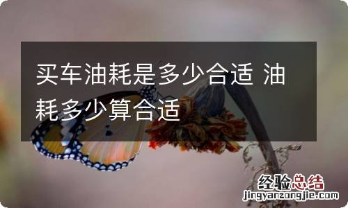 买车油耗是多少合适 油耗多少算合适