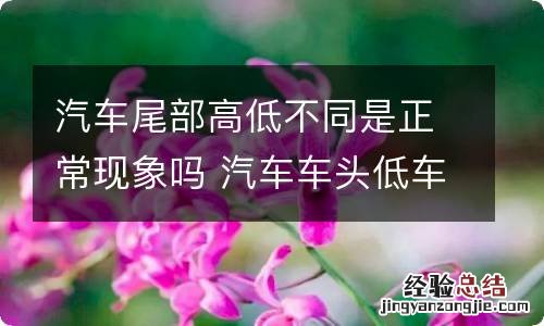 汽车尾部高低不同是正常现象吗 汽车车头低车尾高