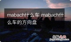 mabach什么车 mabach什么车的方向盘