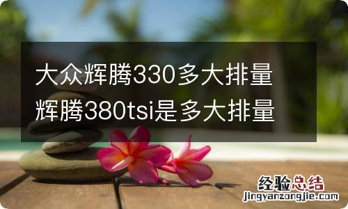 大众辉腾330多大排量 辉腾380tsi是多大排量