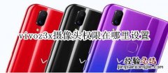 vivoz3x摄像头权限在哪里设置