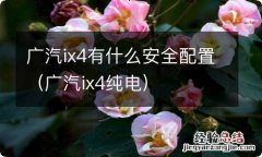 广汽ix4纯电 广汽ix4有什么安全配置