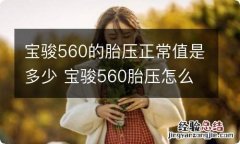 宝骏560的胎压正常值是多少 宝骏560胎压怎么看