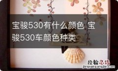 宝骏530有什么颜色 宝骏530车颜色种类