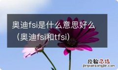 奥迪fsi和tfsi 奥迪fsi是什么意思好么