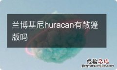 兰博基尼huracan有敞篷版吗