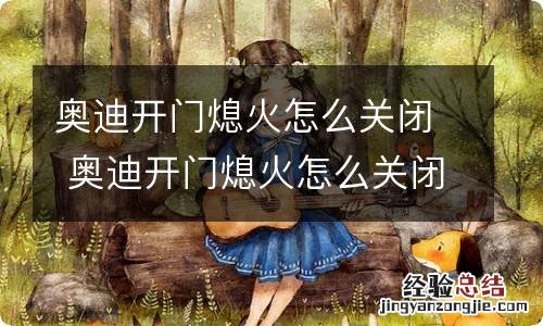 奥迪开门熄火怎么关闭 奥迪开门熄火怎么关闭灯光