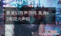 奥迪s3有声浪吗 奥迪s3有回火声吗