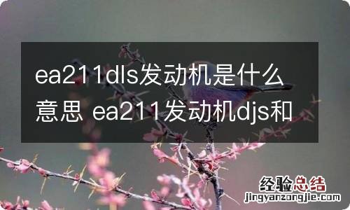 ea211dls发动机是什么意思 ea211发动机djs和dls