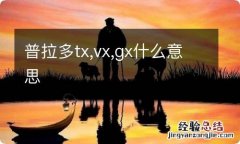 普拉多tx,vx,gx什么意思