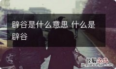 辟谷是什么意思 什么是辟谷