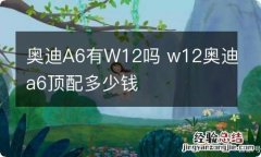 奥迪A6有W12吗 w12奥迪a6顶配多少钱