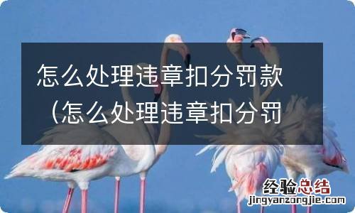 怎么处理违章扣分罚款?12123交管网违章查... 怎么处理违章扣分罚款