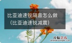 比亚迪速锐减震 比亚迪速锐隔音怎么做