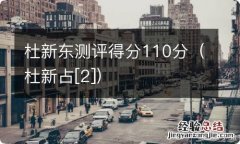 杜新占[2] 杜新东测评得分110分