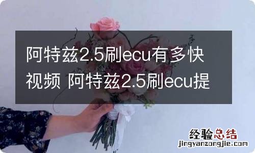 阿特兹2.5刷ecu有多快视频 阿特兹2.5刷ecu提升多少