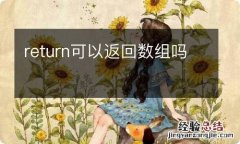 return可以返回数组吗