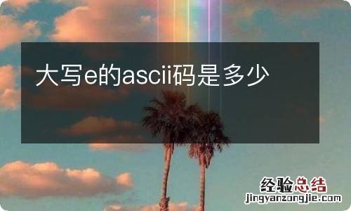 大写e的ascii码是多少