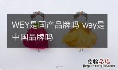 WEY是国产品牌吗 wey是中国品牌吗