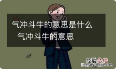 气冲斗牛的意思是什么气冲斗牛的意思