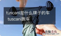 tuscani是什么牌子的车 tuscani跑车