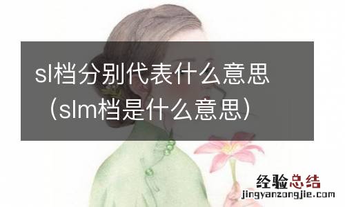 slm档是什么意思 sl档分别代表什么意思