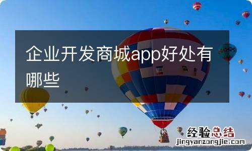 企业开发商城app好处有哪些