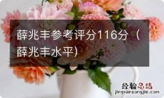 薛兆丰水平 薛兆丰参考评分116分