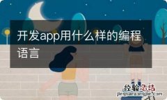 开发app用什么样的编程语言