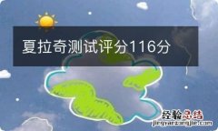 夏拉奇测试评分116分