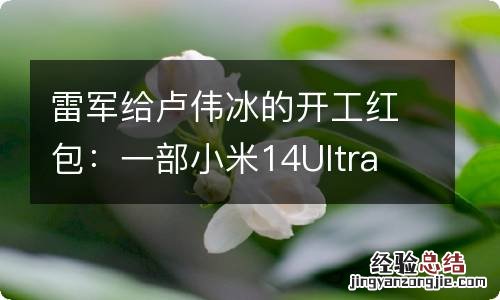 雷军给卢伟冰的开工红包:一部小米14Ultra
