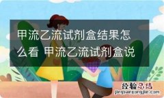 甲流乙流试剂盒结果怎么看 甲流乙流试剂盒说明书