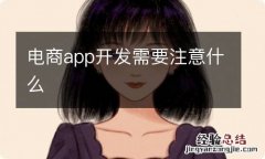 电商app开发需要注意什么