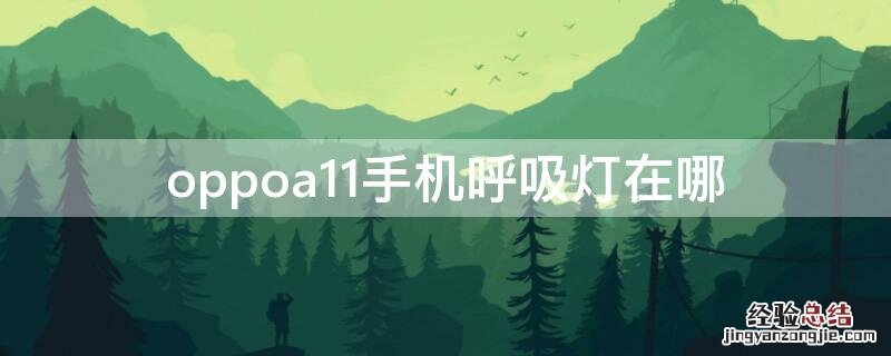 oppoa11x呼吸灯在哪里 oppoa11手机呼吸灯在哪