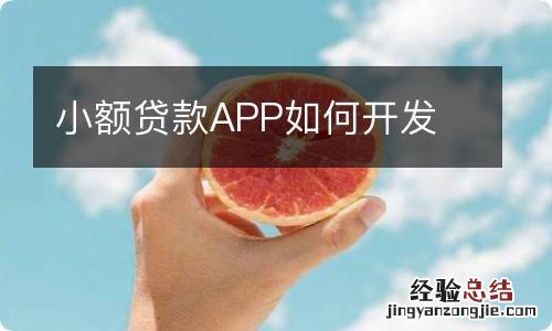 小额贷款APP如何开发