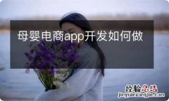 母婴电商app开发如何做