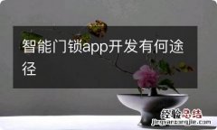 智能门锁app开发有何途径