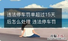 违法停车罚单超过15天后怎么处理 违法停车罚单15天未处理会怎样