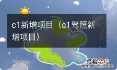 c1驾照新增项目 c1新增项目