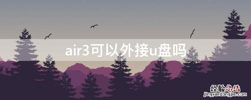 air怎么插u盘 air3可以外接u盘吗